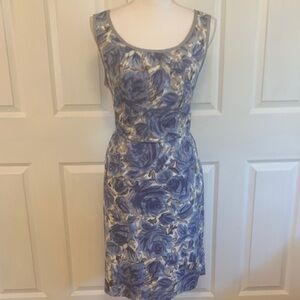 Talbots blue floral dress
